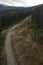 Aerial road in the mountains in Whistler