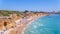 Aerial. Rocks and beaches near beaches of Portimao.