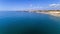 Aerial rocks and cliffs seascape shore view of famous Falesia beach, Algarve