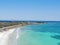 Aerial at Rodgers beach on Aruba island