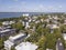 Aerial rooftop view of the historic district of Charleston, South Carolina, USA