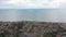 Aerial rotate around Hornsea, showing the long clean sandy beach