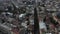 Aerial rotation over the city in Belgrade, Serbia