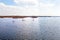 Aerial from sailing at the Loosdrechtse plassen in the Netherlands