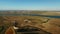 Aerial. Salt marshes view of the sky and river Guadiana. Ayamonte