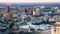 Aerial of San Antonio city center at twilight