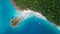 Aerial of San Chao Beach at Koh Rang in Koh Chang National Park