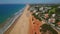 Aerial. Sandy coasts Beaches for rest of tourists Vale de Lobo.