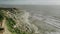 Aerial. Scala dei Turchi. A rocky white cliff on the coast of Sicily, Italy.