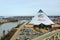 Aerial scene of the Bass Pro Shop pyramid in Memphis, Tennessee, United States