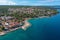 Aerial scene of Krk town on Krk island