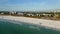 Aerial scene Lido Beach Florida Sarasota lifeguard tower