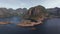 Aerial Scene: Traditional Fishermen's Cabins in Motion on Hamnoy Island, Lofoten