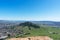 Aerial scenic view from the top of Bishop Peak toward Cerro San Luis Obispo mountain