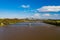 Aerial of Sciotoville Railroad Bridge - Ohio River - Kentucky and Ohio