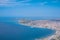 Aerial sea view to Vlora Albania Ionian Sea