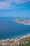 Aerial sea view to Vlora Albania Ionian Sea