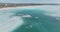 Aerial seascape of mediterranean sea and italian coastline. High angle