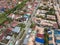 Aerial of serveral subdivisions of rowhouses for low to middle income families. At Naic, Cavite, Philippines