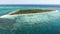 Aerial: Several approaches of Lady Musgrave in the Southern section of the Great Barrier Reef, Australia. An untouched