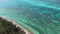 Aerial: Several approaches of Lady Musgrave in the Southern section of the Great Barrier Reef, Australia. An untouched