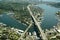 Aerial of Ship Canal and Interstate Bridge