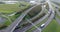 Aerial shoot of highways roads in Netherlands