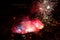 Aerial shoot of the Toumba Stadium with fireworks