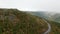 Aerial shot above Mount Washington Auto Road