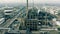Aerial shot of an air polluting chemical facility