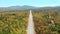 Aerial shot along US Highway 2 in New Hampsire