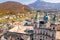 Aerial shot of the amazing cityscape of Salzburg in Austria