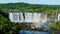 Aerial shot of the amazing Iguazu Falls located in Brazil