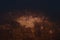 Aerial shot of Bakersfield (California, USA) at night, view from south.