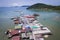 Aerial shot of Bang Bao fishing village in Koh Chang