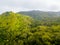 Aerial shot of the beautiful jungles on the mountains in Kauai Island, Hawaii