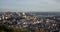 Aerial shot of beautiful Lyon, France during the sunrise