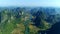 Aerial shot of beautiful mountain and Lijiang river in Guilin, China