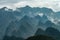 Aerial shot of a beautiful summit in Vietnam - great for a cool background