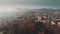 Aerial shot of Bologna cityscape in the morning, Italy