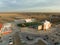 Aerial shot of the Bulldog bowl stadium in Artesia, New Mexico, United States.