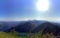 Aerial shot of the calm lake Capra in the beautiful Fagaras mountains located in Romania