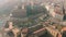 Aerial shot of Castel Nuovo castle in Naples, Italy