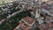 Aerial shot of the cemetary Mirogoj in Zagreb, Croatia