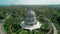 Aerial shot of Chicago White Temple House of Worship