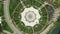 Aerial shot of Chicago White Temple House of Worship. Above weide shot