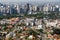 Aerial shot of the city of Curitiba in Parana, Brazil