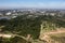 Aerial shot of the city of Curitiba in Parana, Brazil