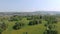Aerial Shot City Park Stuttgart, beatiful Trees, meadow with flowers