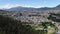 Aerial shot city of Quito looking to the south